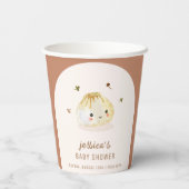 Minimalistisch Boho Arch Chinese Dumpling Baby Dus Pappbecher (Rückseite)