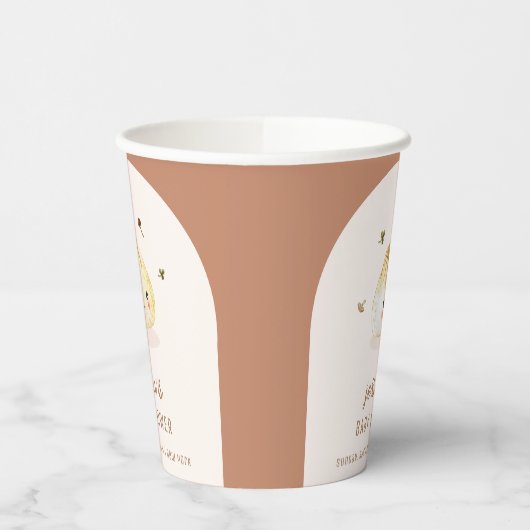 Minimalistisch Boho Arch Chinese Dumpling Baby Dus Pappbecher (Links)