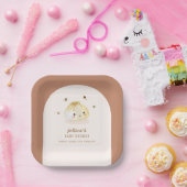 Minimalistisch Boho Arch Chinese Dumpling Baby Dus Pappteller (Party)