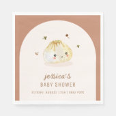 Minimalistisch Boho Arch Chinese Dumpling Baby Dus Serviette (Vorderseite)