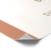 Minimalistisch Boho Arch Dumpling Babydusche Empfa Poster (Ecke)