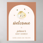 Minimalistisch Boho Arch Dumpling Babydusche Empfa Poster (Vorne)
