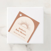 Minimalistisch Boho Arch Sunshine Baby Dusche Geschenkanhänger (Beispiel)