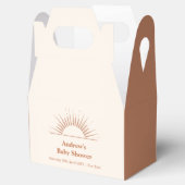 Minimalistisch Boho Arch Sunshine Baby Dusche Geschenkschachtel (Geöffnet)