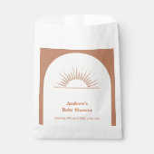 Minimalistisch Boho Arch Sunshine Baby Dusche Geschenktütchen (Vorderseite)