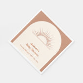 Minimalistisch Boho Arch Sunshine Baby Dusche Serviette (Ecke)