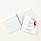 Minimalistisch Boho Arch Wedding Gästebuch Notizblock (Innenseite)