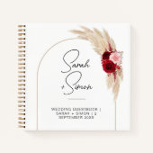 Minimalistisch Boho Arch Wedding Gästebuch Notizblock (Vorderseite)