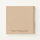 Minimalistisch Boho Arch Wedding Gästebuch Notizblock (Rückseite)