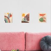 Minimalistisch Boho Ästhetik Moderne Kunst Set (Wohnzimmer)