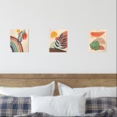 Minimalistisch Boho Ästhetik Moderne Kunst Set (Schlafzimmer)