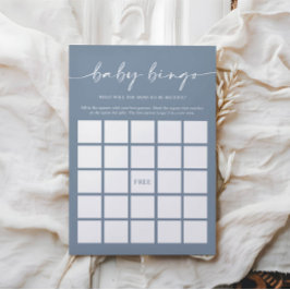 Minimalistisch Boho Baby Dusche Bingo Game Floral
