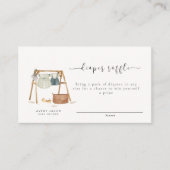 Minimalistisch Boho Babydusche Kleidung Windeln Wi Begleitkarte (Vorderseite)
