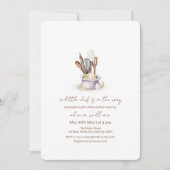 Minimalistisch Boho Bäckerei Koch Babydusche Einladung (Vorderseite)