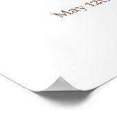 Minimalistisch Boho Bäckerei Koch Babydusche Empfa Poster (Ecke)