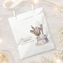 Minimalistisch Boho Bäckerei Koch Babydusche Geschenktütchen