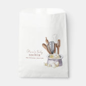 Minimalistisch Boho Bäckerei Koch Babydusche Geschenktütchen (Vorderseite)
