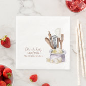 Minimalistisch Boho Bäckerei Koch Babydusche Serviette (Beispiel)