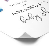 Minimalistisch Boho Begrüßung Bohemische Babydusch Poster (Ecke)