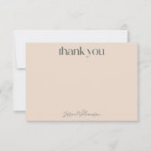 Minimalistisch Boho Blush Bloral Moon Babydusche Dankeskarte (Vorderseite)