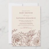 Minimalistisch Boho Botanical Terracotta Kinderdus Einladung (Vorderseite)