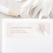 Minimalistisch Boho Botanical Wedding Rücksendeadr (Insitu)