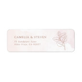 Minimalistisch Boho Botanical Wedding Rücksendeadr (Vorne)