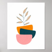 Minimalistisch Boho Botanische Abstrakte Form Kuns Poster (Vorne)