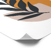 Minimalistisch Boho Botanische Abstrakte Form Kuns Poster (Ecke)