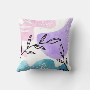Minimalistisch Boho Botanische Blätter Kunst, Dich Kissen