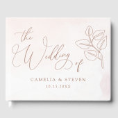 Minimalistisch Boho Botanische Hochzeit Gästebuch (Vorderseite)