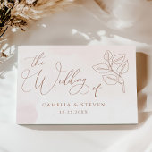 Minimalistisch Boho Botanische Hochzeit Gästebuch