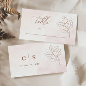 Minimalistisch Boho Botanische Hochzeit Platzkarte