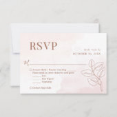 Minimalistisch Boho Botanische Hochzeit RSVP Karte (Vorderseite)