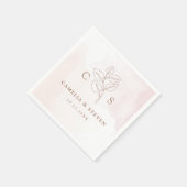 Minimalistisch Boho Botanische Hochzeit Serviette (Ecke)