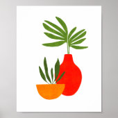 Minimalistisch Boho Botanische Pflanze Kunst Poster (Vorne)