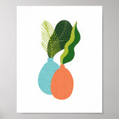 Minimalistisch Boho Botanische Pflanze Kunst Poster (Vorne)