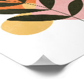 Minimalistisch Boho Botanisches Leaf Abstrakte For Poster (Ecke)