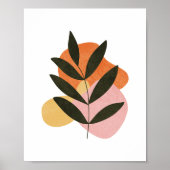 Minimalistisch Boho Botanisches Leaf Abstrakte For Poster (Vorne)