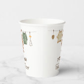 Minimalistisch Boho Boy Clothes Kinderdusche Pappbecher (Rechts)