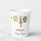 Minimalistisch Boho Boy Clothes Kinderdusche Pappbecher (Vorderseite)