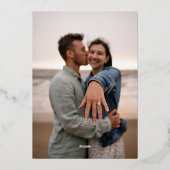 Minimalistisch Boho Brautparty Foto Rose Gold Folieneinladung (Rückseite)