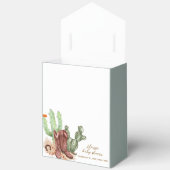 Minimalistisch Boho Cactus Cowboy Shoes Babydusche Geschenkschachtel (Offen)