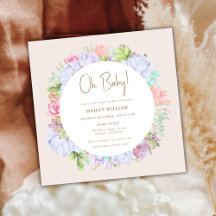 Minimalistisch Boho Cactus Desert Oh Babydusche