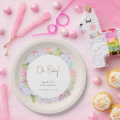 Minimalistisch Boho Cactus Desert Oh Babydusche Pappteller (Party)