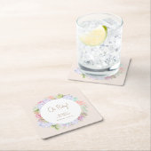 Minimalistisch Boho Cactus Desert Oh Babydusche Rechteckiger Pappuntersetzer (Vor Ort)