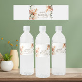Minimalistisch Boho Chic Floral Brautparty Wasserflaschenetikett