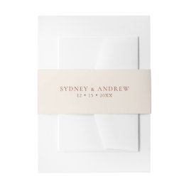 Minimalistisch Boho Chic Terracotta Wedding Einladungsbanderole