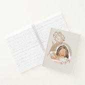 Minimalistisch Boho Earth Tone Monogram Notizblock (Innenseite)