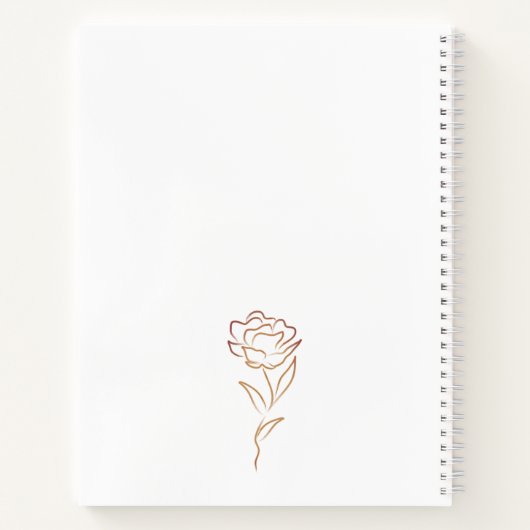 Minimalistisch Boho Earth Tone Monogram Notizblock (Rückseite)